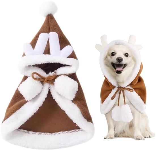 Costume per Animali da Festa Realizzati con Materiale di Alta Qualità - Costume di Babbo Natale - Costume per Gatti/Cani - Abbigliamento Festivo - Respirabile e Comodo - Ideale per Interno/Esterno