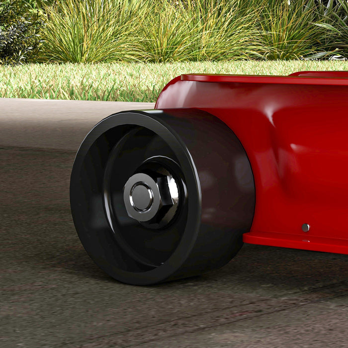 Cric Idraulico Auto con Sollevamento 8-38cm in Acciaio Rinforzato Capacità 2.5 t Rosso