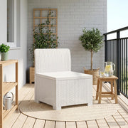 Divano da Giardino a 1 Posto Aspetto Rattan PP Bianco 8011778