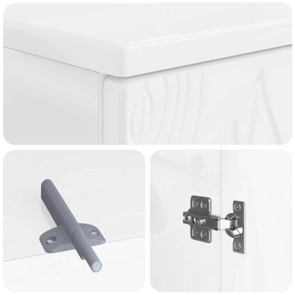 Set di armadietti da bagno in 3 pezzi DELFT Bianco Lucido 3417463