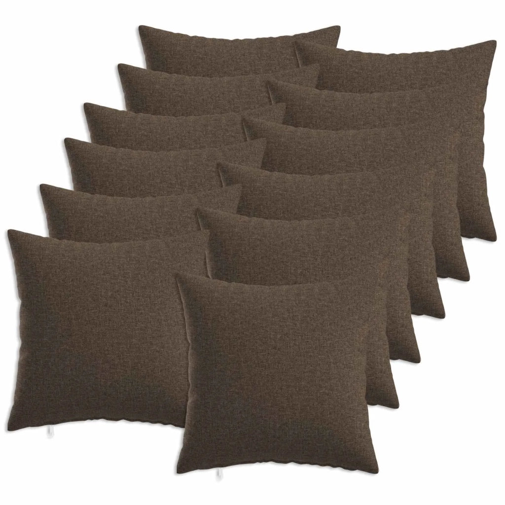 Federa 12 pz HEERLEN Tortora 50 x 50 cm Tessuto 910749