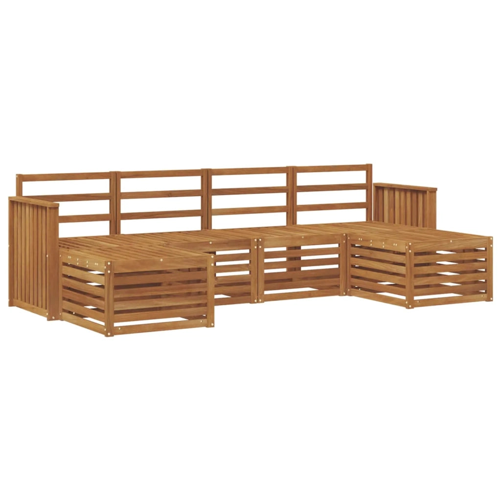 Set divani 6 pcs Naturale Legno di Acacia Massello