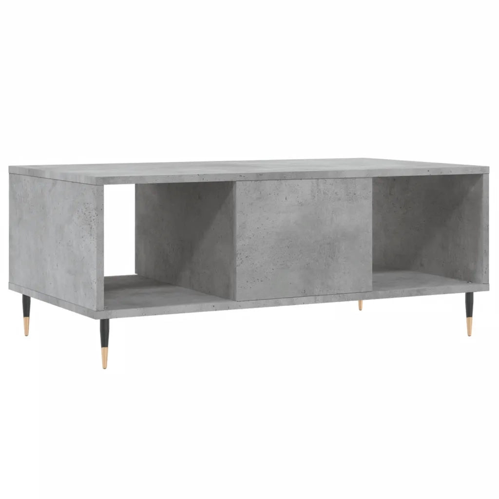 Tavolino Salotto Grigio Cemento 90x50x36,5 cm Legno Multistrato 830584