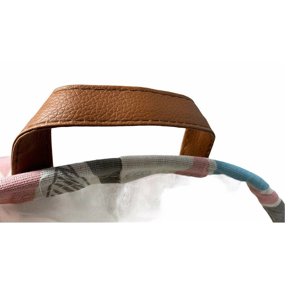 Trade Shop - Cesto Sacco Portabiancheria Bagno Pieghevole Con Manici In Tessuto Rombi 10523 -