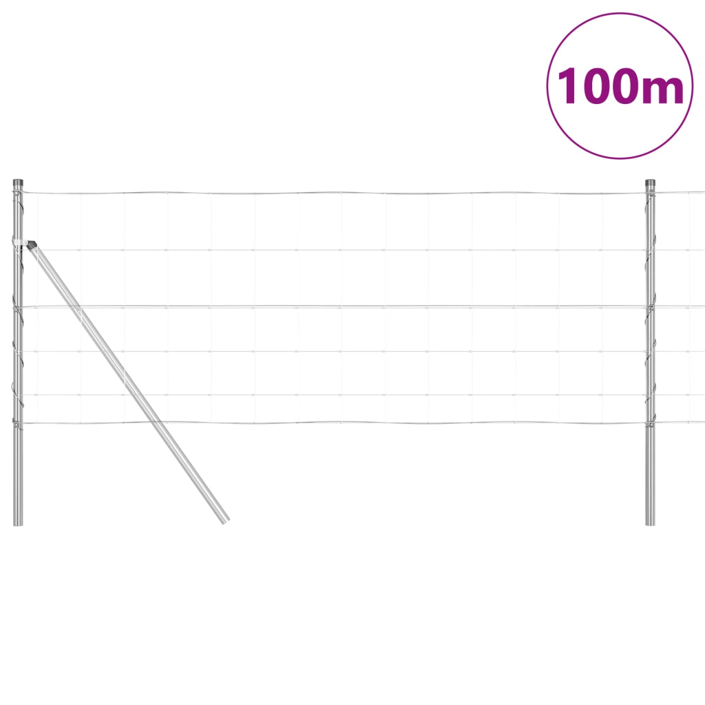 Recinzione da Campo  0.8x100 m Acciaio Zincato