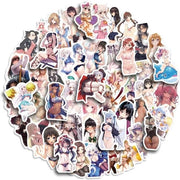 Sticker Anime Sexy Donna Acquario - 50 pezzi Pacchetto Sticker Anime Donna Sexy - Laptop Telefono Ombrello Bagaglio Casco Skateboard Auto