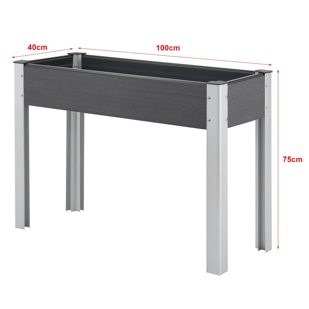 Orto rialzato con base in rete 100 x 40 x 75 cm grigio scuro 03_0008836