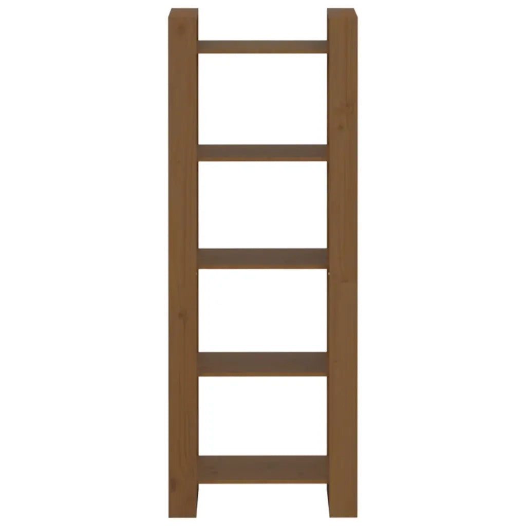Libreria Divisorio-Scaffale per Libri-Mobile di Stoccaggio Marrone ambra 60x35x160 cm Legno Massello