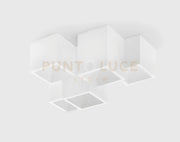 HERAEA lampada da soffitto 5 Luci in gesso bianco attacco GU10 24x33cm