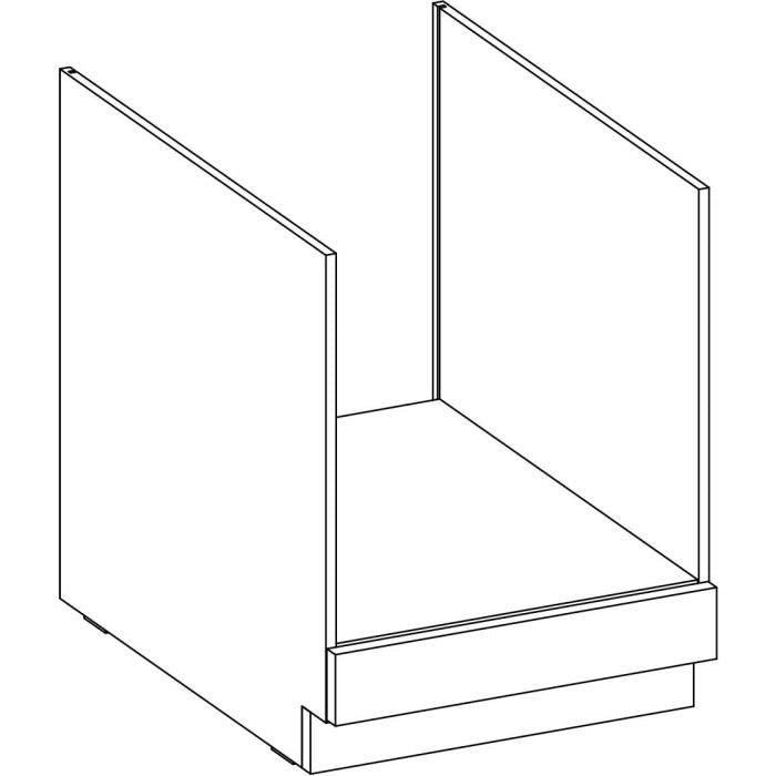 Base per forno incasso con piano di lavoro - Grigio opaco - L 60 x P 51,6 x H 85 cm - LASSEN