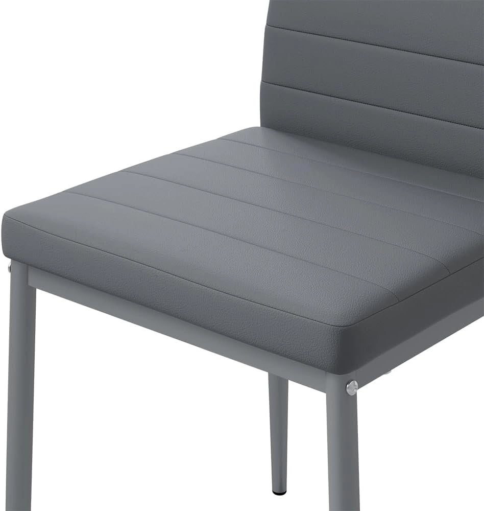 Sedie Grand, Grigio, 42.5 x 48 cm Set di 6, per l’utilizzo come set da pranzo in cucina o sala da pranzo