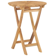 Tavolo da Giardino Pieghevole Ã˜  60 cm Legno Massello di Teak cod mxl 34285