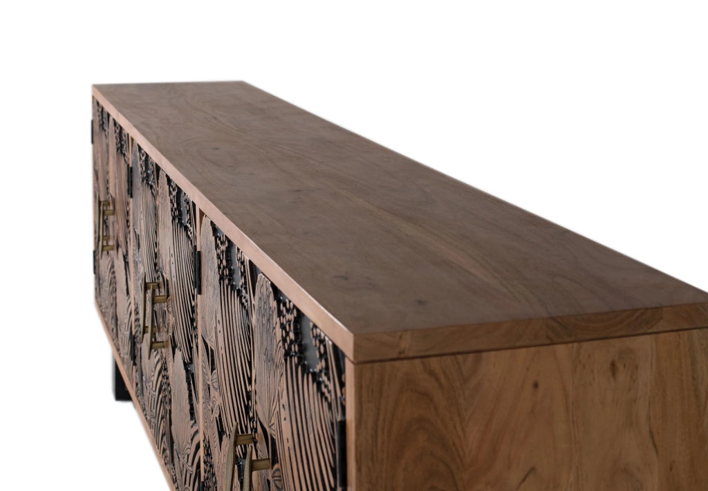 Credenza in massello di acacia e metallo