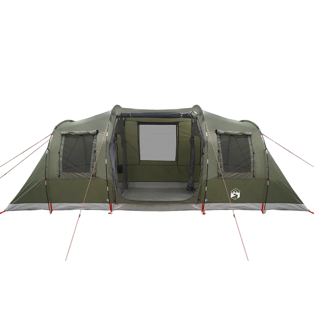 vidaXL Tenda Familiare a Tunnel per 6 Persone Verde Oliva Impermeabile