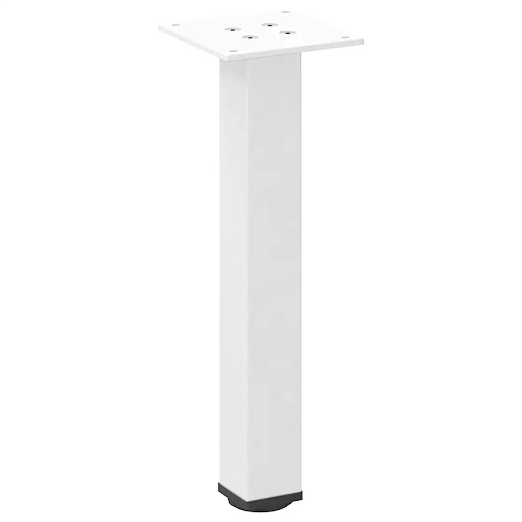 Gambe per Tavolino da Caffè 4 pz Bianche 42-44 cm Acciaio 4012453