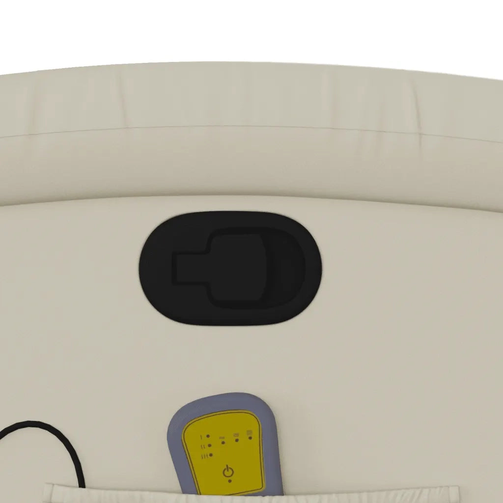 Poltrona reclinabile massaggiante in Similpelle Crema 3205448