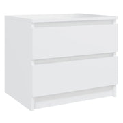 Comodino | Armadio da Notte | Mobiletto da notte Bianco 50x39x43,5 cm in Legno Multistrato