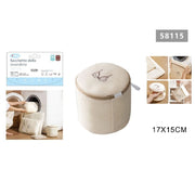 Trade Shop - Sacchetto Lavatrice Beige Borsa Biancheria Intima Lavaggio A Rete 17x15cm 58115 -