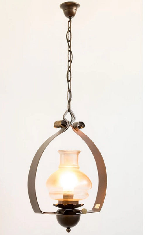 LAMPADA LANTERNA APLLIQUE PLAFONIERA SOSPENSIONE VECCHI TEMPI FERRO BATTUTO