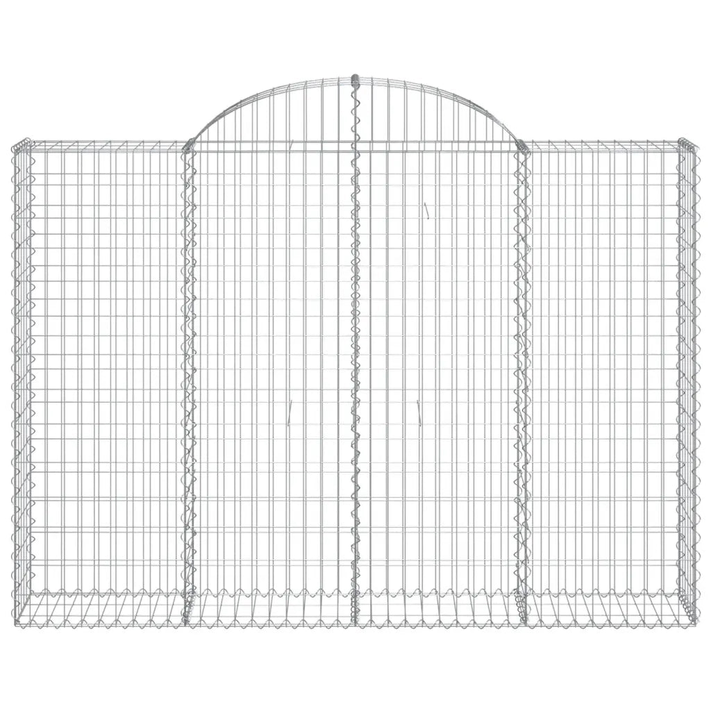Cesti Gabbioni ad Arco 10 pz 200x30x140/160 cm Ferro Zincato