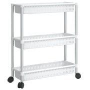 Carrello Portaoggetti a 3 Livelli Argento e Bianco in Alluminio CFW4572498