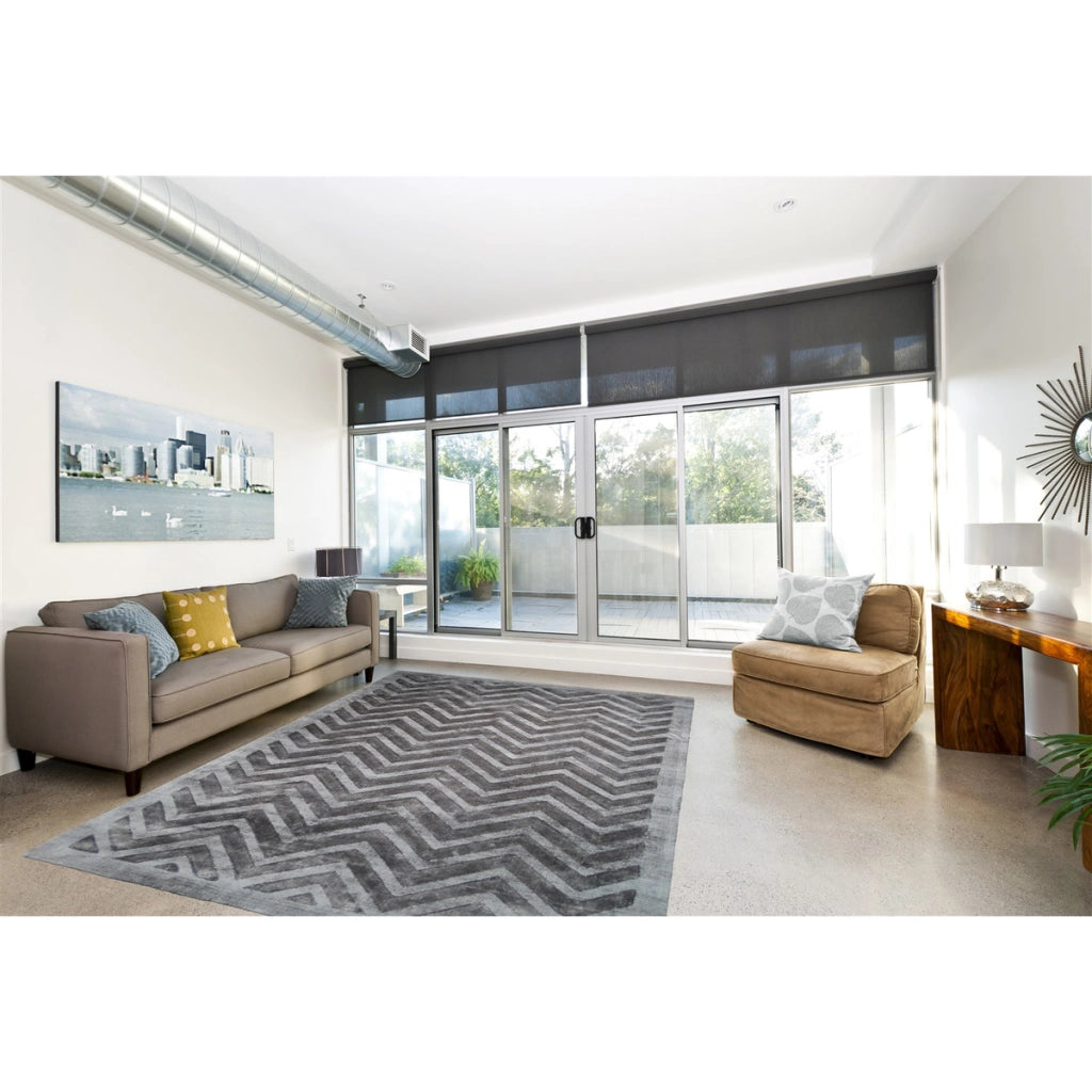 Tappeto di lusso a pelo corto Luxury grigio antracite