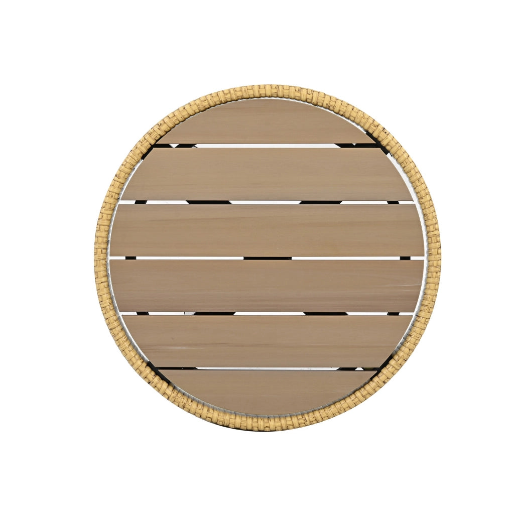 Set da giardino 5 pezzi con 2 sedie; 2 sgabelli; tavolo e cuscini; rattan bianco naturale
