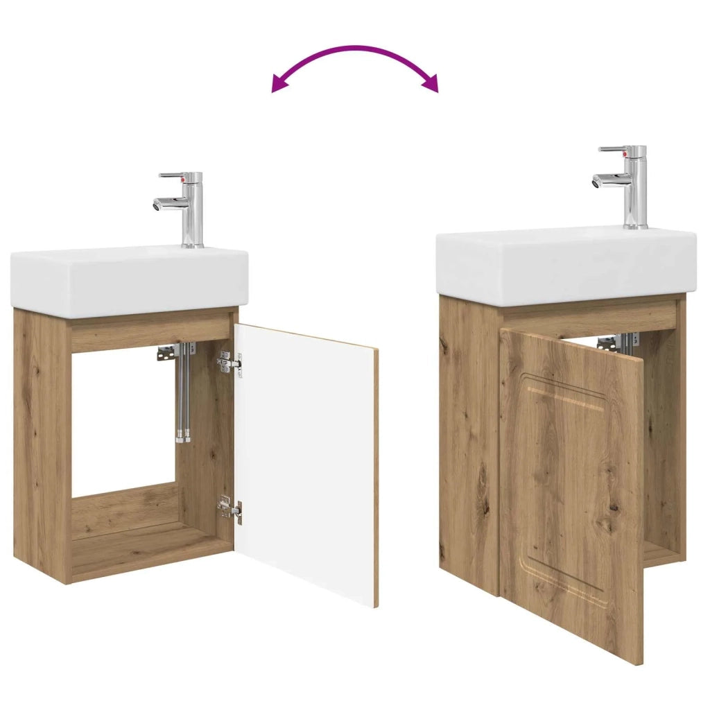 Mobile bagno con rubinetto Rovere Artigianale 889480