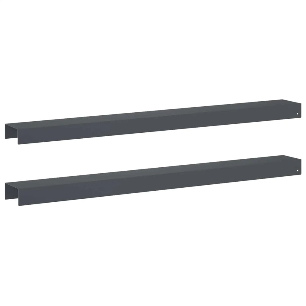 Profilo di copertura per giardino 2 pz 100 x 10 x 5 cm Acciaio 8013038