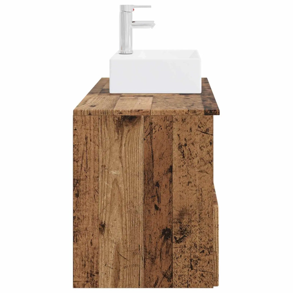 Set di mobili per il bagno 2 pz Legno antico 3404062