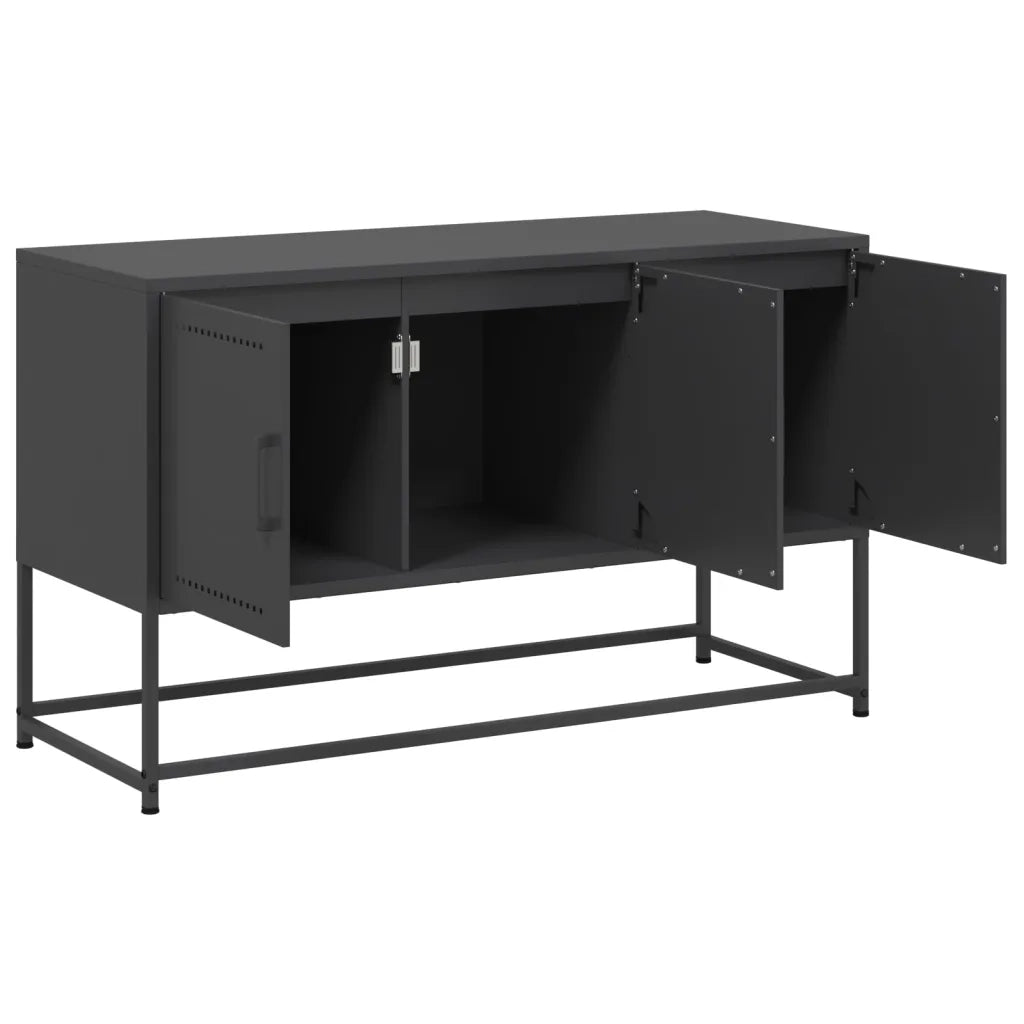Mobile TV | Armadietto TV | Mobile Porta TV Nero 100,5x39x60,5 cm in Acciaio