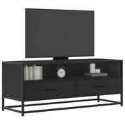 Mobile Porta TV Nero 180x30x50cm in Truciolato e Metallo 848814
