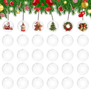 Decorazioni per albero di Natale trasparenti - Set da 30 pezzi - 6 cm - Ornamenti indeformabili per albero di Natale e sala - Decorazione festiva per albero di Natale.