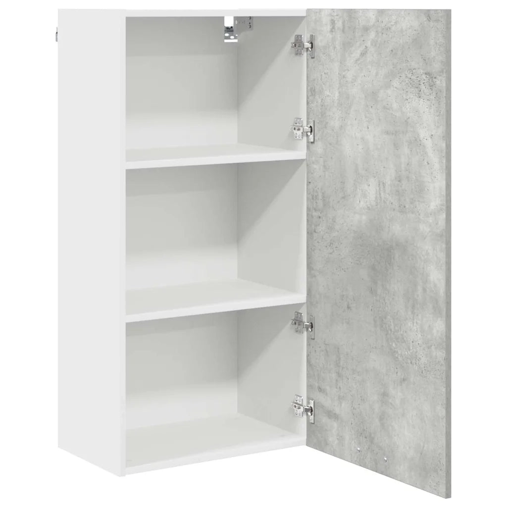 Armadio pensile Grigio Cemento e Bianco 50 x 31 x 100 cm