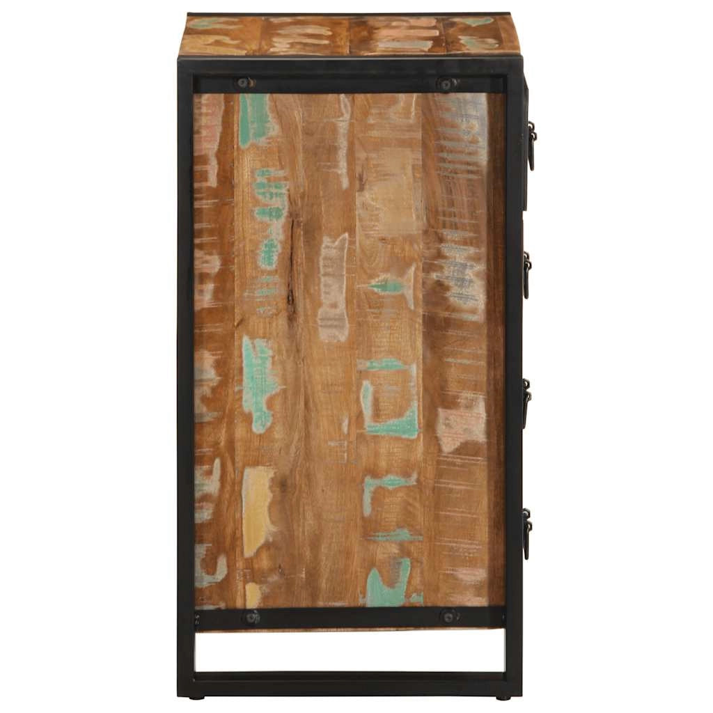 Cassettiera retrò 40 x 40 x 75 cm pratico spazio di archiviazione design unico in legno di recupero multicolore 02_0057627