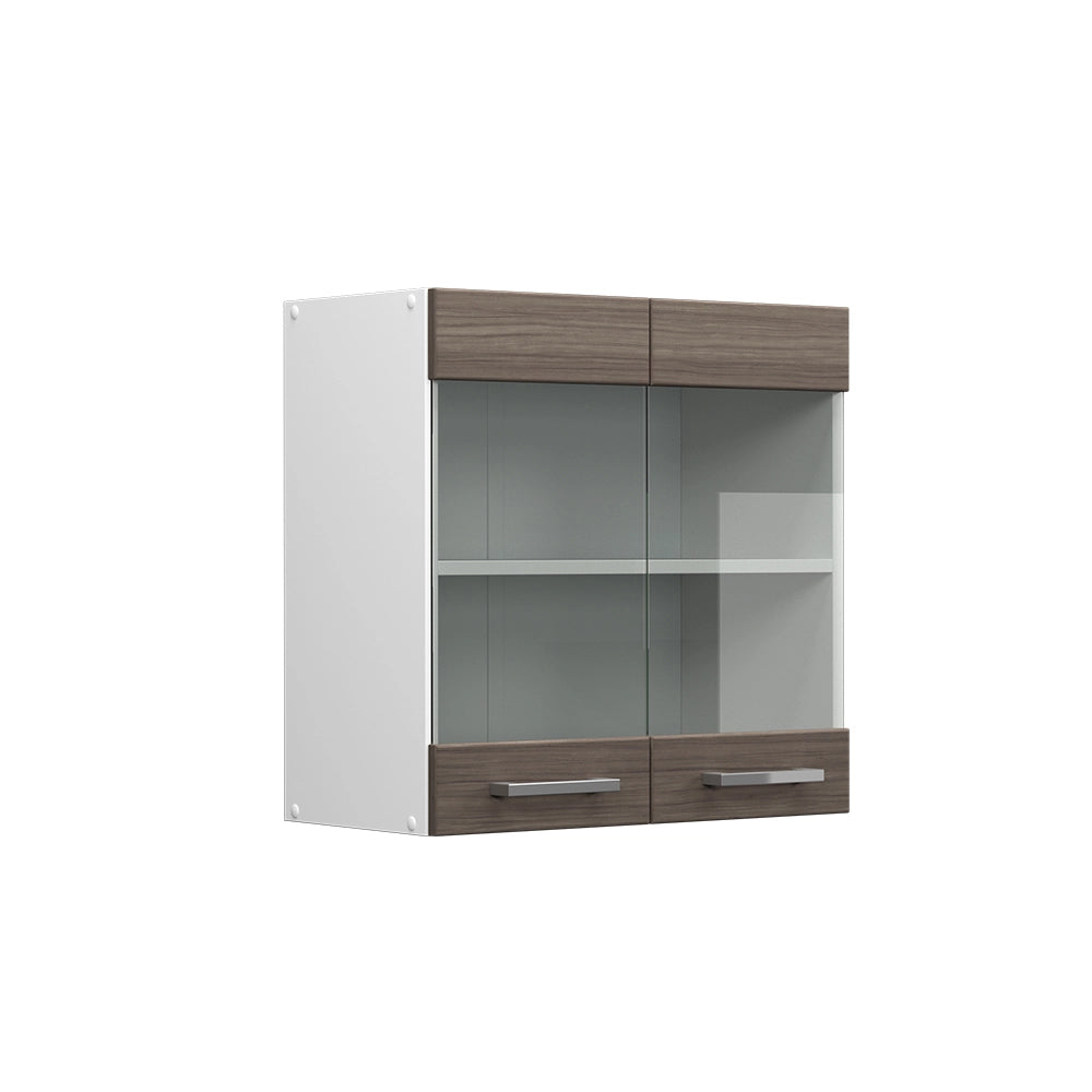 Vicco Pensile universale Grigio 60 cm con ante in vetro