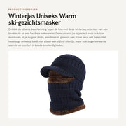Giubbotto da Neve Unisex - Cappuccio con Guanto - Impermeabile - Faccia da Sci - Fodera in Velluto Fleece - Materiale in Vetro Acrilico - Peso Leggero