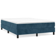 Letto matrimoniale | Letto per adulti | Struttura Letto a Rete a Molle Blu Scuro 140x200 cm Velluto