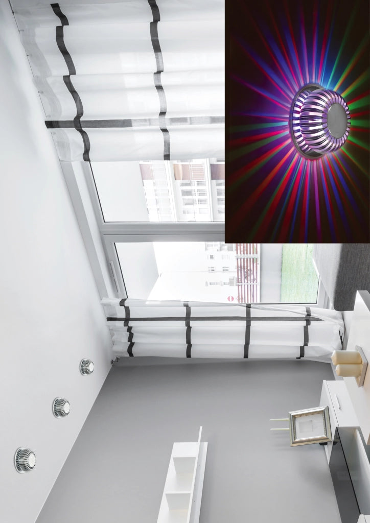 Plafoniera LED RGB rotonda cromata SA-09 Candellux