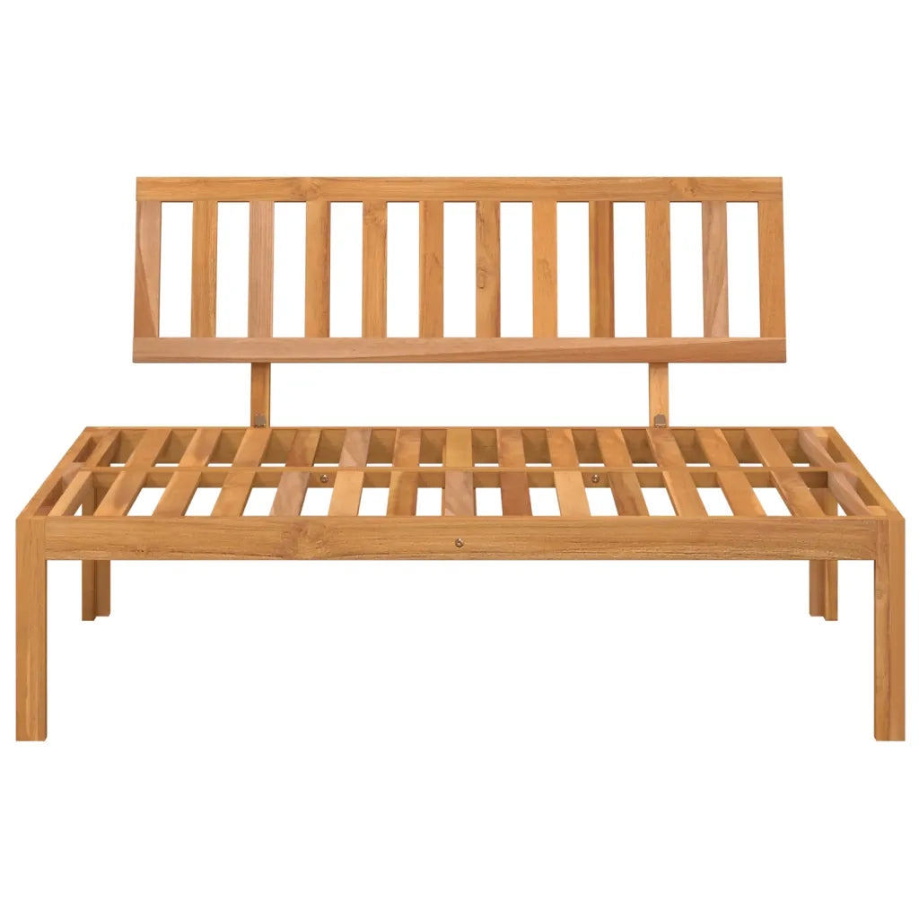 Divano componibile-Divano Centrale da Giardino Pallet in Legno Massello di Acacia