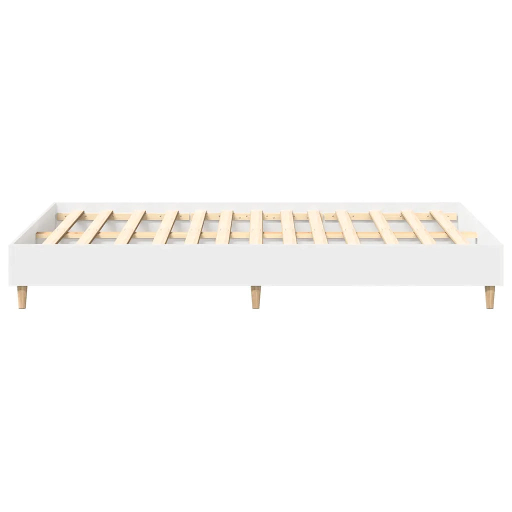 vidaXL Giroletto senza Materasso Bianco 135x190cm in Legno Multistrato