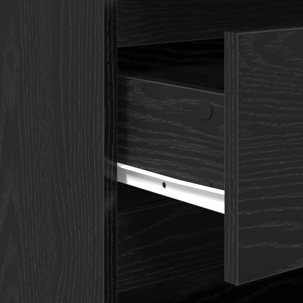 2-Pezzi Sideboards in Legno Ingegnerizzato Nero