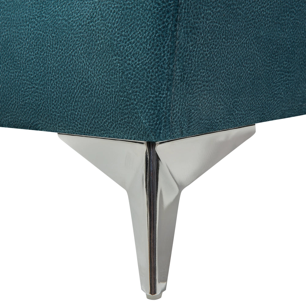 Divano a 2 posti con trapuntatura del pannello di rivestimento della testa del chiodo blu verde acqua