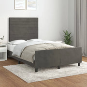 Giroletto senza Materasso Grigio Scuro 120x190 cm Velluto
