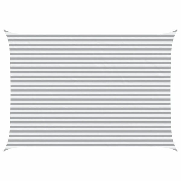 Vela Parasole | Telo Ombra | Vela da ombra solare Grigio chiaro e bianco 5 ¡Á 3,5 m