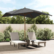 Ombrellone Giardino con Palo in Legno Antracite 300x300x273 cm 363193