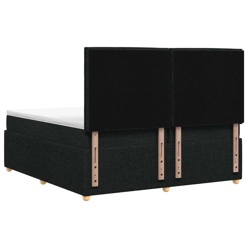 Letto box spring con materasso Nero 200 x 200 cm Tessuto 3454482