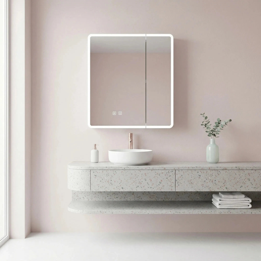 Armadietto Con Specchio Led M1011-60 60x70