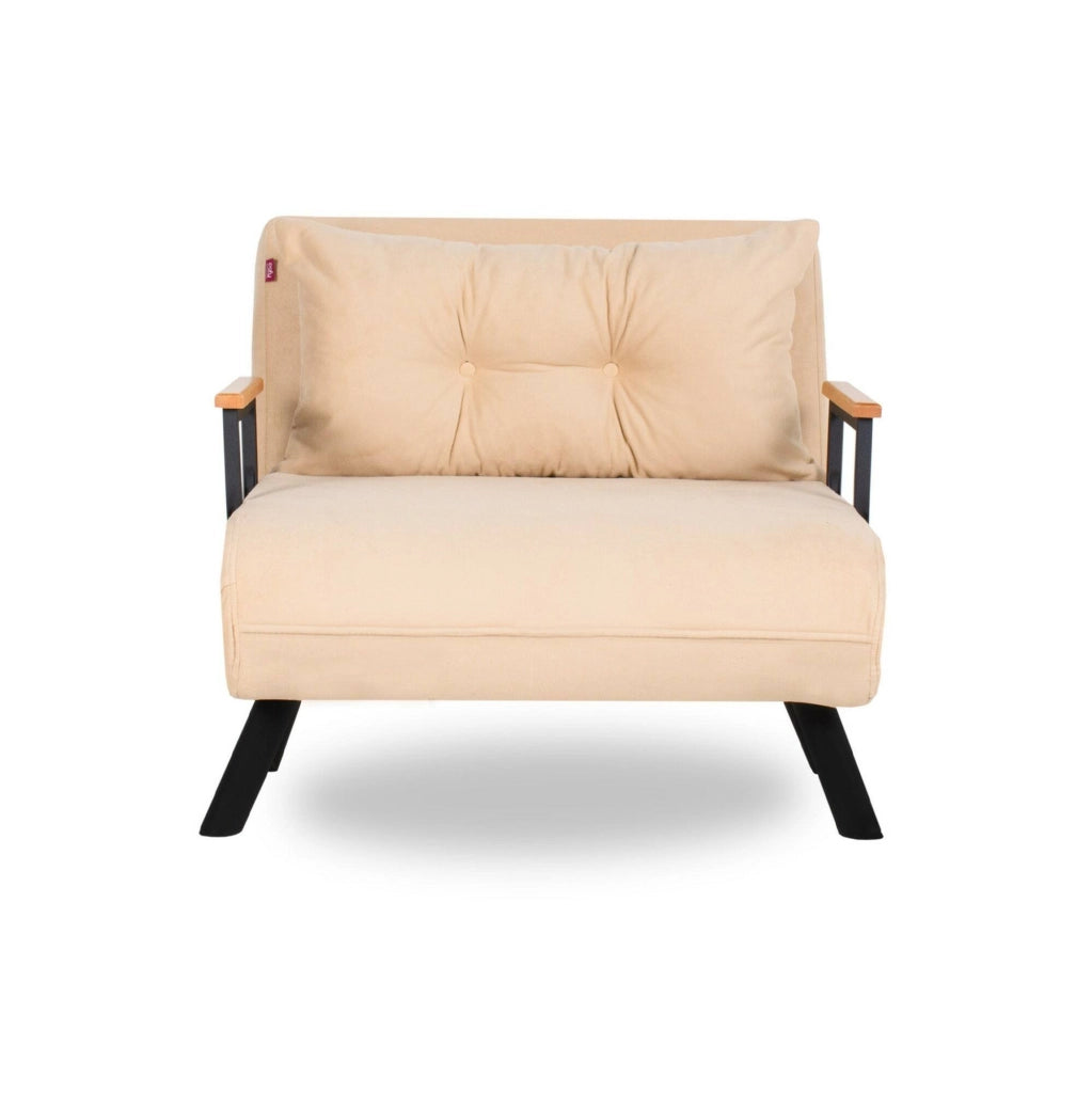 Poltroncina Keoni, Poltrona Reclinabile, 60x78x78h cm Bianco Crema