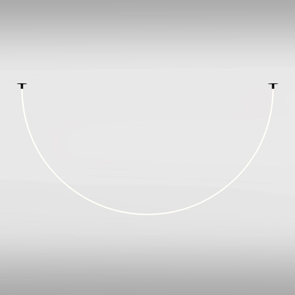 Lampadario A Sospensione Moderno Tau Alluminio Nero Luce Led 40W